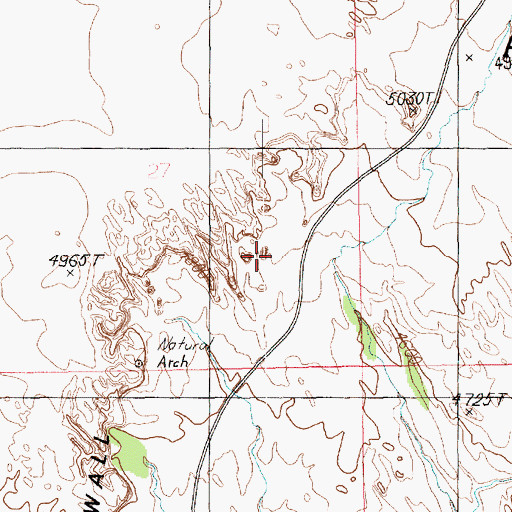 Topographic Map of The Poodle, UT