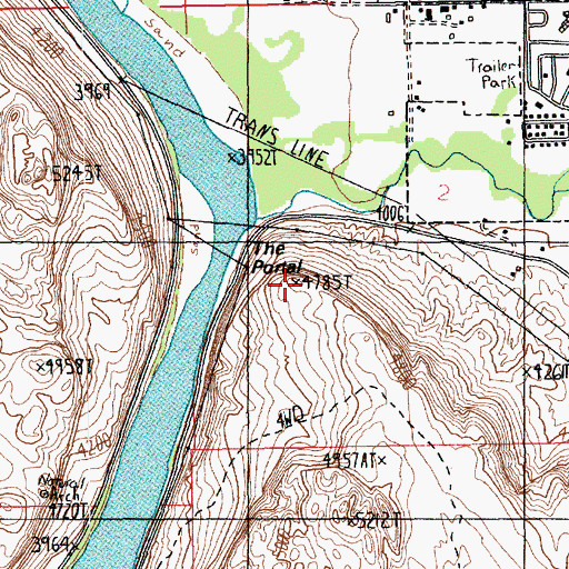 Topographic Map of The Portal, UT