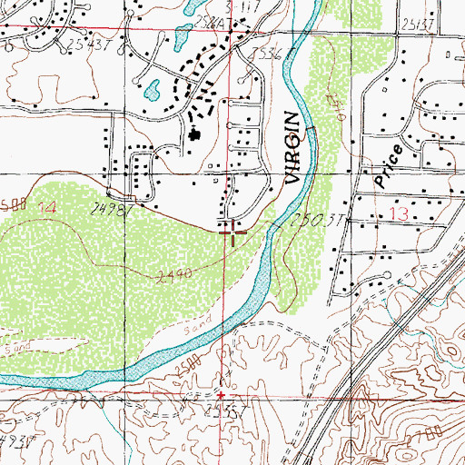 Topographic Map of Price City (historical), UT