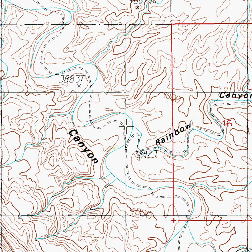Topographic Map of Rainbow Canyon, UT