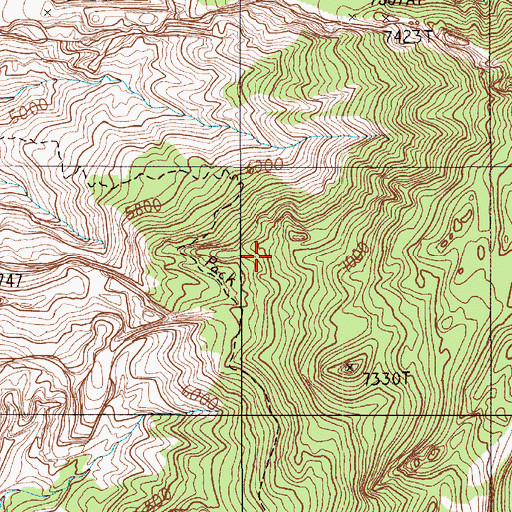 Topographic Map of Rainbow Lodge Site Trailhead to Rainbow Bridge, UT