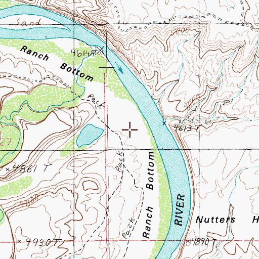 Topographic Map of Ranch Bottom, UT