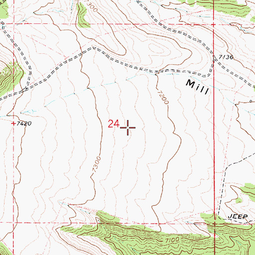 Topographic Map of Red Creek Wildlife Management Area, UT