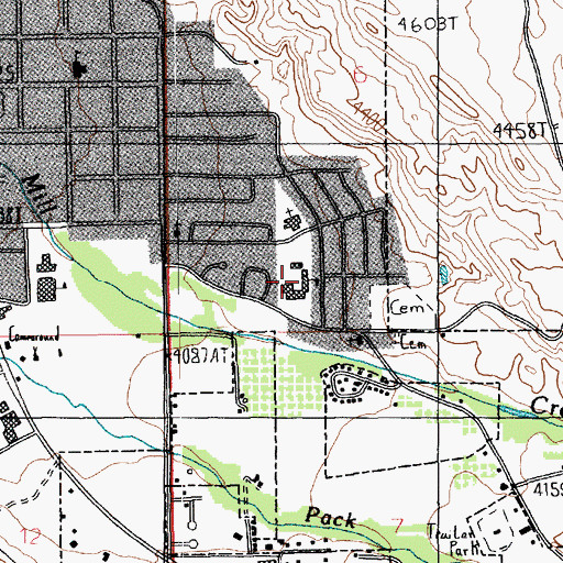 Topographic Map of Red Rock School, UT