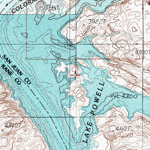 Topographic Map of Register Rock, UT