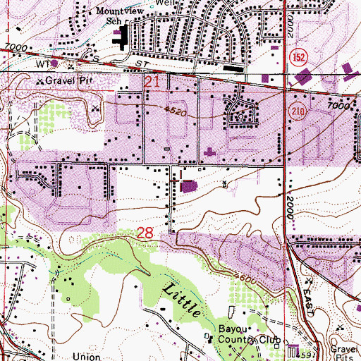 Topographic Map of Ridgecrest Elementary School, UT