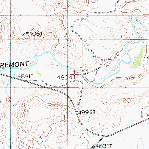 Topographic Map of River Ford, UT