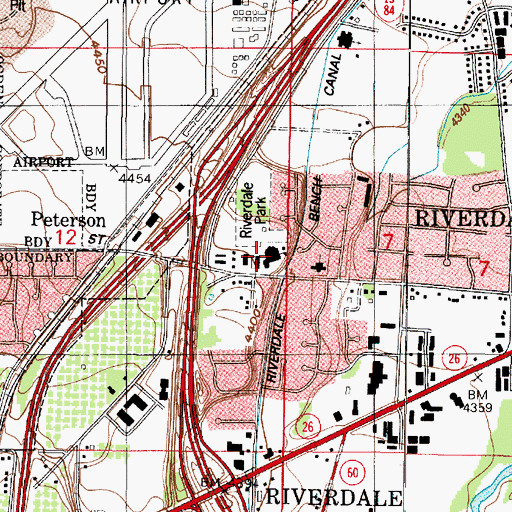 Topographic Map of Riverdale Elementary School, UT