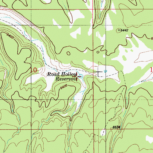 Topographic Map of Road Hollow Reservoir, UT