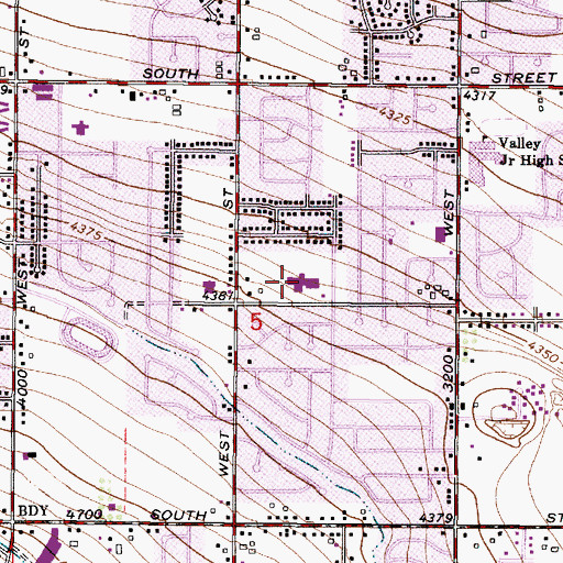 Topographic Map of Robert Frost Elementary School, UT