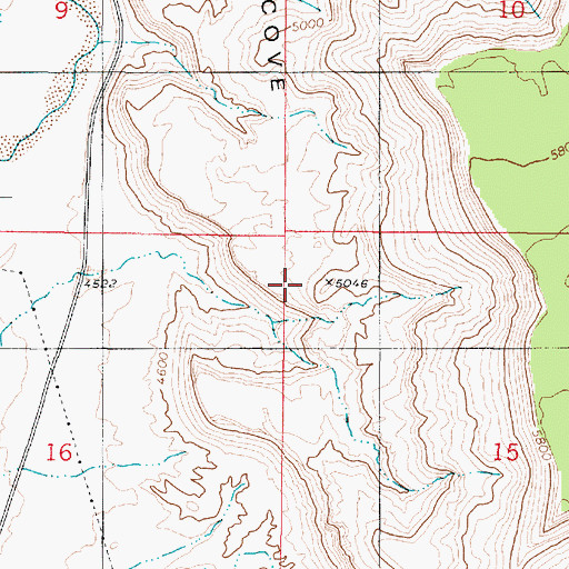 Topographic Map of Rock House Cove, UT