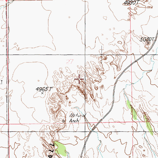 Topographic Map of Rock Pinnacles, UT