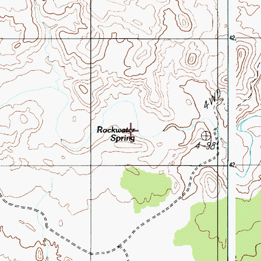 Topographic Map of Rockwater Spring, UT