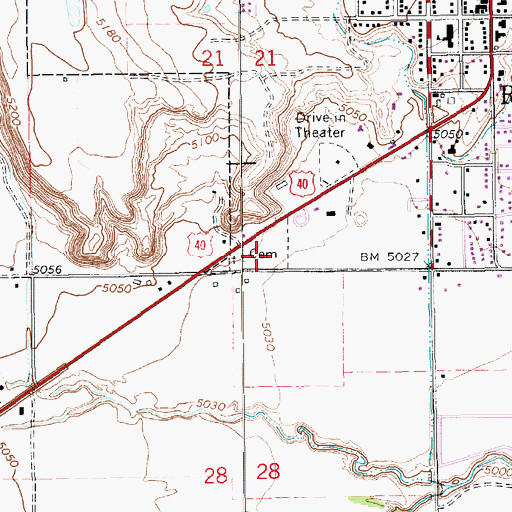 Topographic Map of Roosevelt Memorial Park, UT