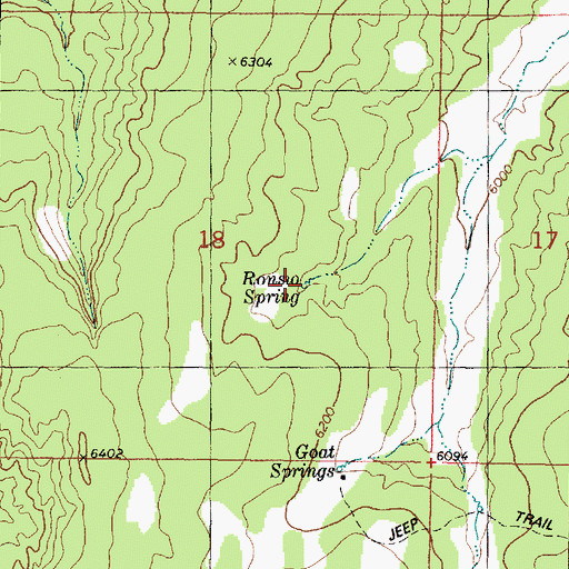 Topographic Map of Ronso Spring, UT