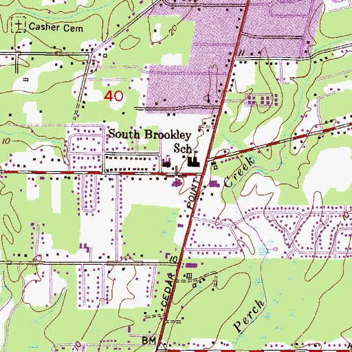 Topographic Map of Our Lady of Lourdes Catholic Church, AL