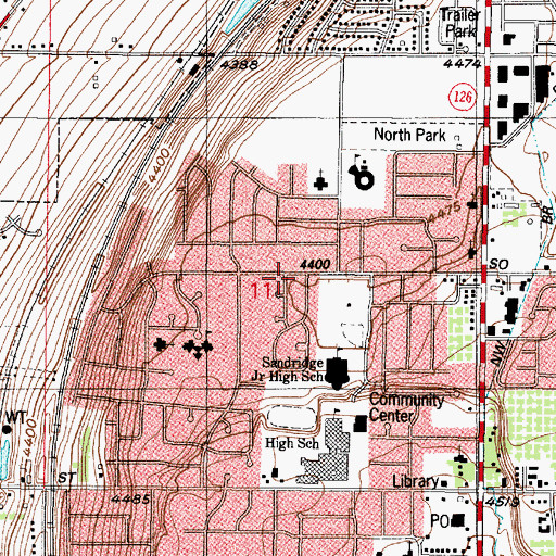 Topographic Map of Roy City Municipal Heliport, UT
