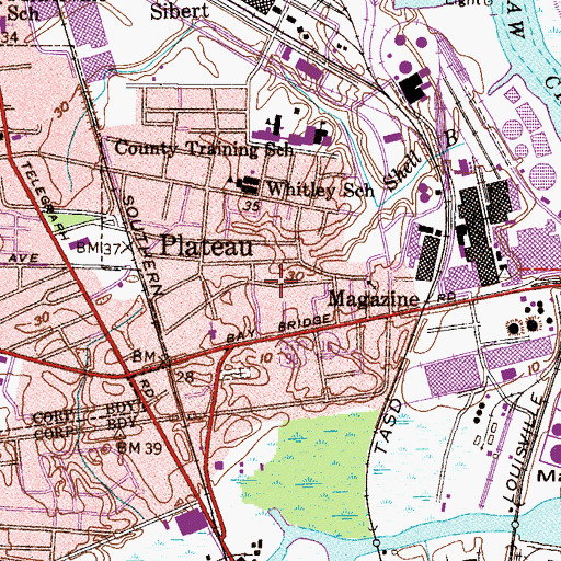 Topographic Map of Our Mother of Mercy Catholic Church, AL