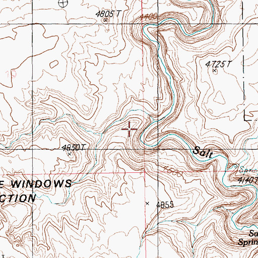 Topographic Map of Salt Spring, UT