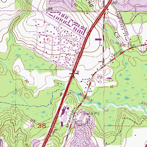 Topographic Map of Our Savior Lutheran Church, AL