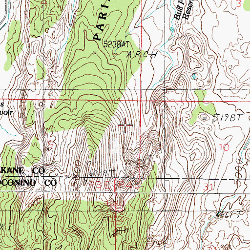 Topographic Map of Sand Hills, UT