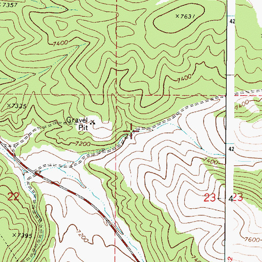 Topographic Map of Sand Ledges Recreation Area, UT