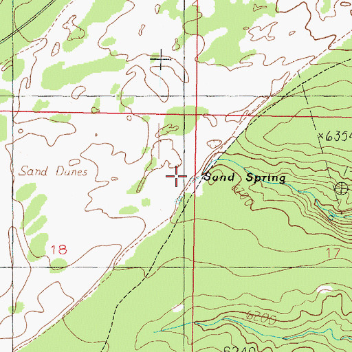 Topographic Map of Sand Springs Overnight Campground, UT
