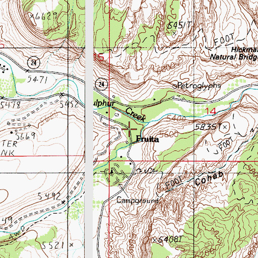 Topographic Map of School House Historical Site, UT