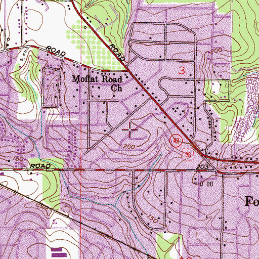 Topographic Map of Overlook Estates, AL