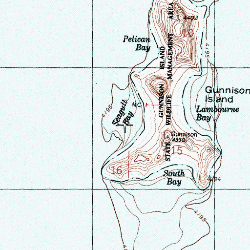 Topographic Map of Seagull Bay, UT