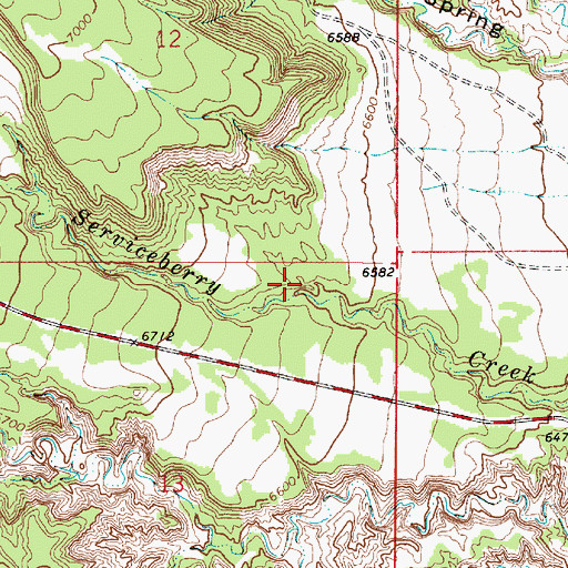 Topographic Map of Serviceberry Canyon, UT