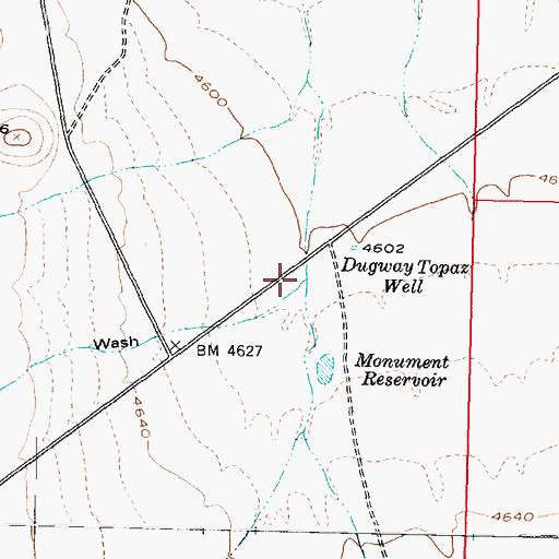 Topographic Map of Shadscale Canyon Trailer Wash, UT