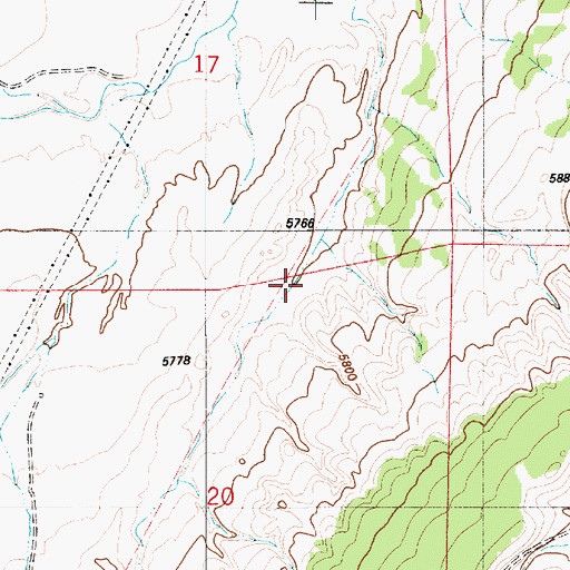 Topographic Map of Shearing Corral Draw, UT