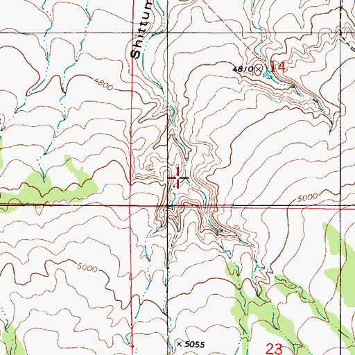 Topographic Map of Chitum Wash, UT