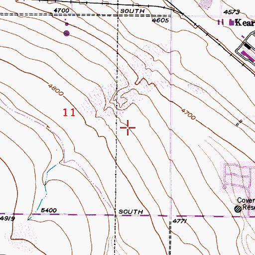 Topographic Map of Silver Hills Elementary School, UT