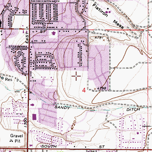 Topographic Map of Silver Mesa Elementary School, UT