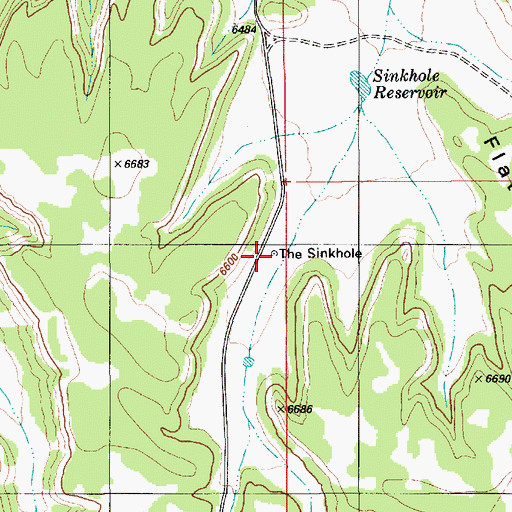 Topographic Map of The Sinkhole, UT