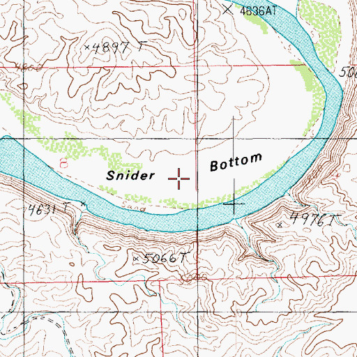 Topographic Map of Snider Bottom, UT