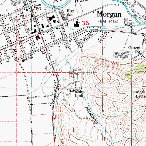 Topographic Map of South Morgan Cemetery, UT