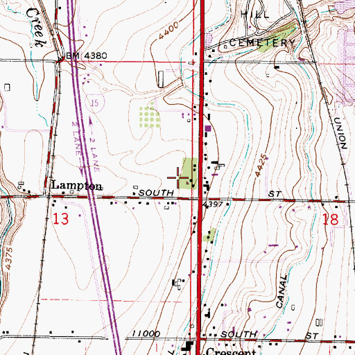 Topographic Map of South Towne Mall, UT