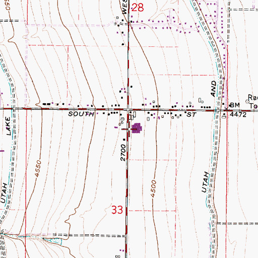 Topographic Map of Southland Elementary School, UT
