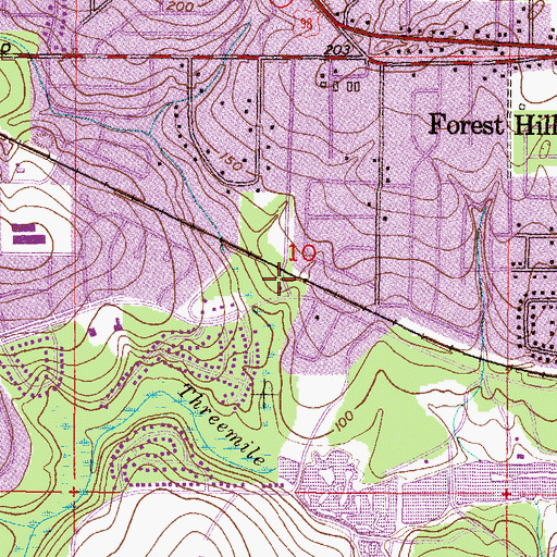 Topographic Map of Parkview Church of the Nazarene, AL
