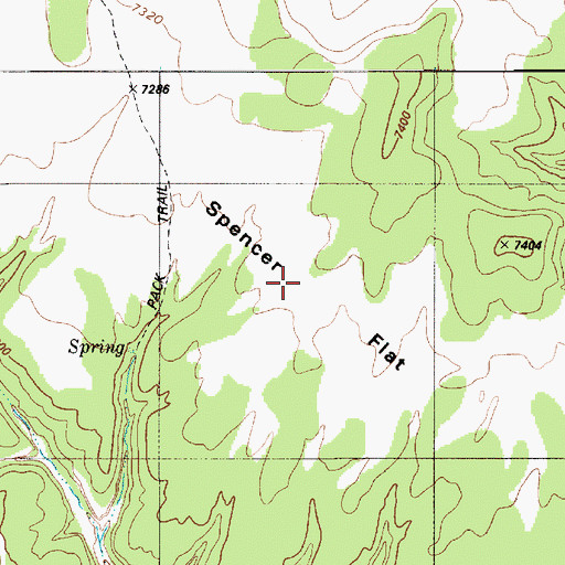 Topographic Map of Spencer Flat, UT