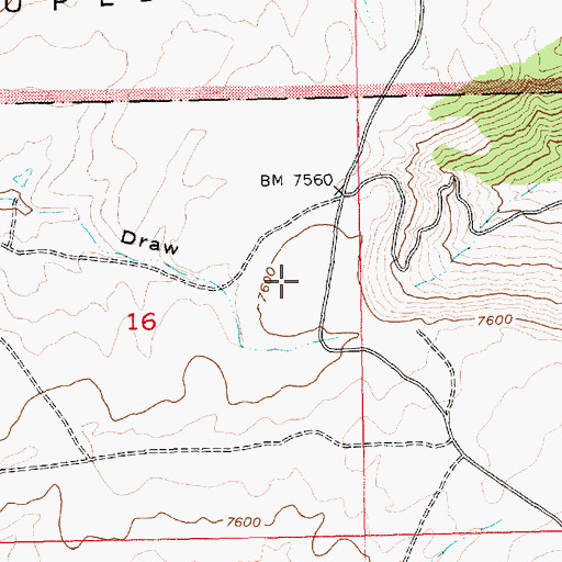 Topographic Map of Split Mountain Overlook, UT