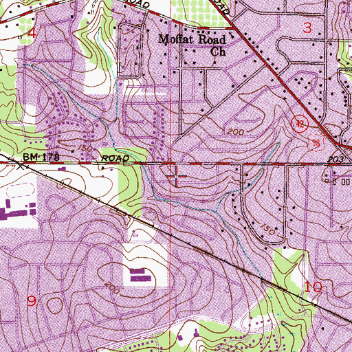 Topographic Map of Parkview Estates, AL