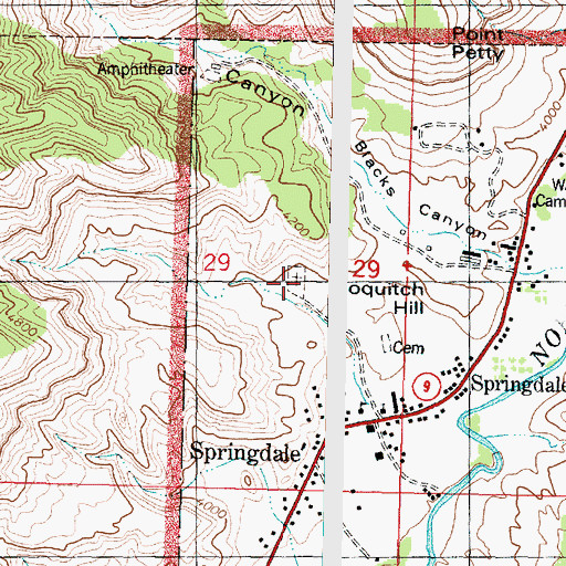 Topographic Map of Springdale Jolley - Gifford Cemetery, UT