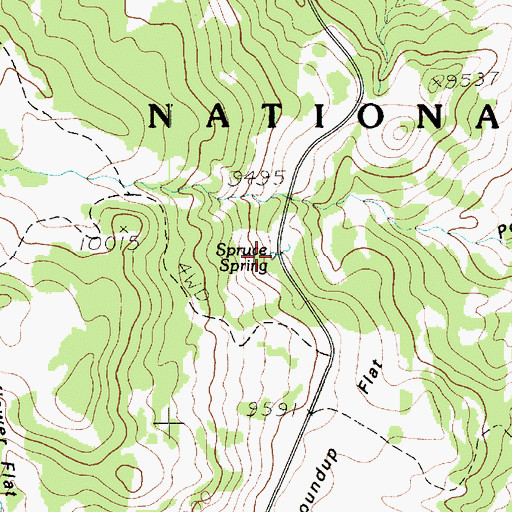 Topographic Map of Spruce Spring, UT