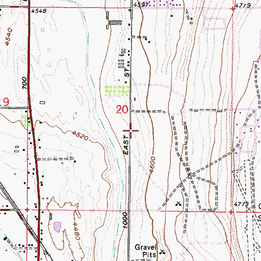 Topographic Map of Sprucewood School, UT