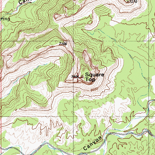 Topographic Map of Square Top, UT