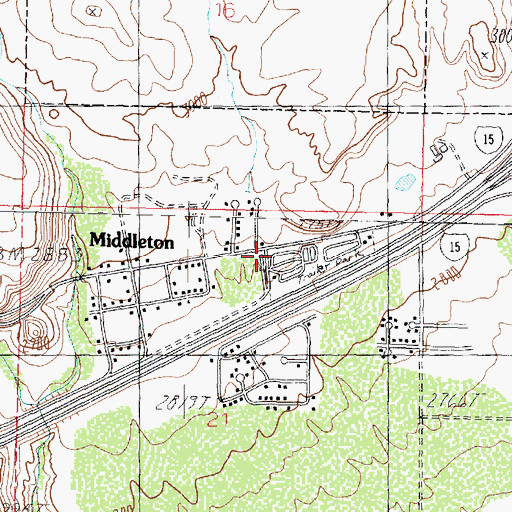 Topographic Map of Saint George RV Campground, UT